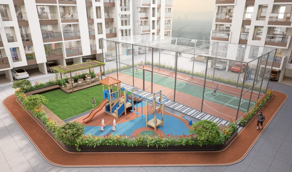 Jasmine Vasai West kids play area and sports court