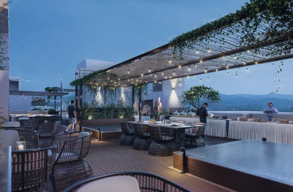 Jasmine Vasai West rooftop dining lounge